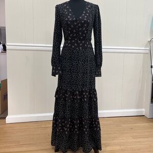 Lucca Couture Black and Pink Long Sleeve Dress